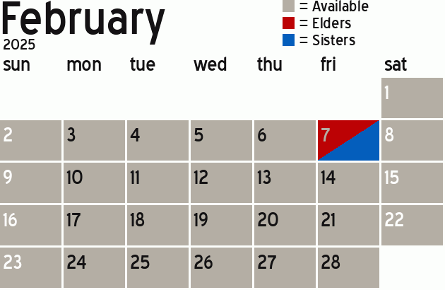 Missionary Dinner Calendar