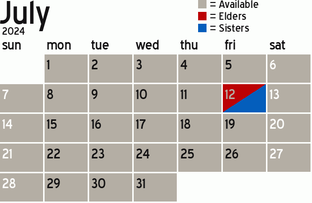 Missionary Dinner Calendar